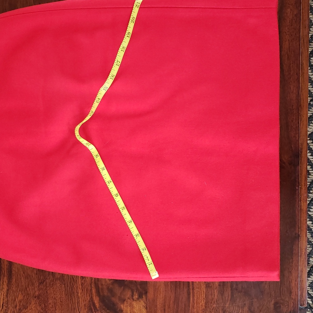 Vintage J.Crew No. 2 Wool Pencil Skirt in Tomato Red - Picture 14 of 14